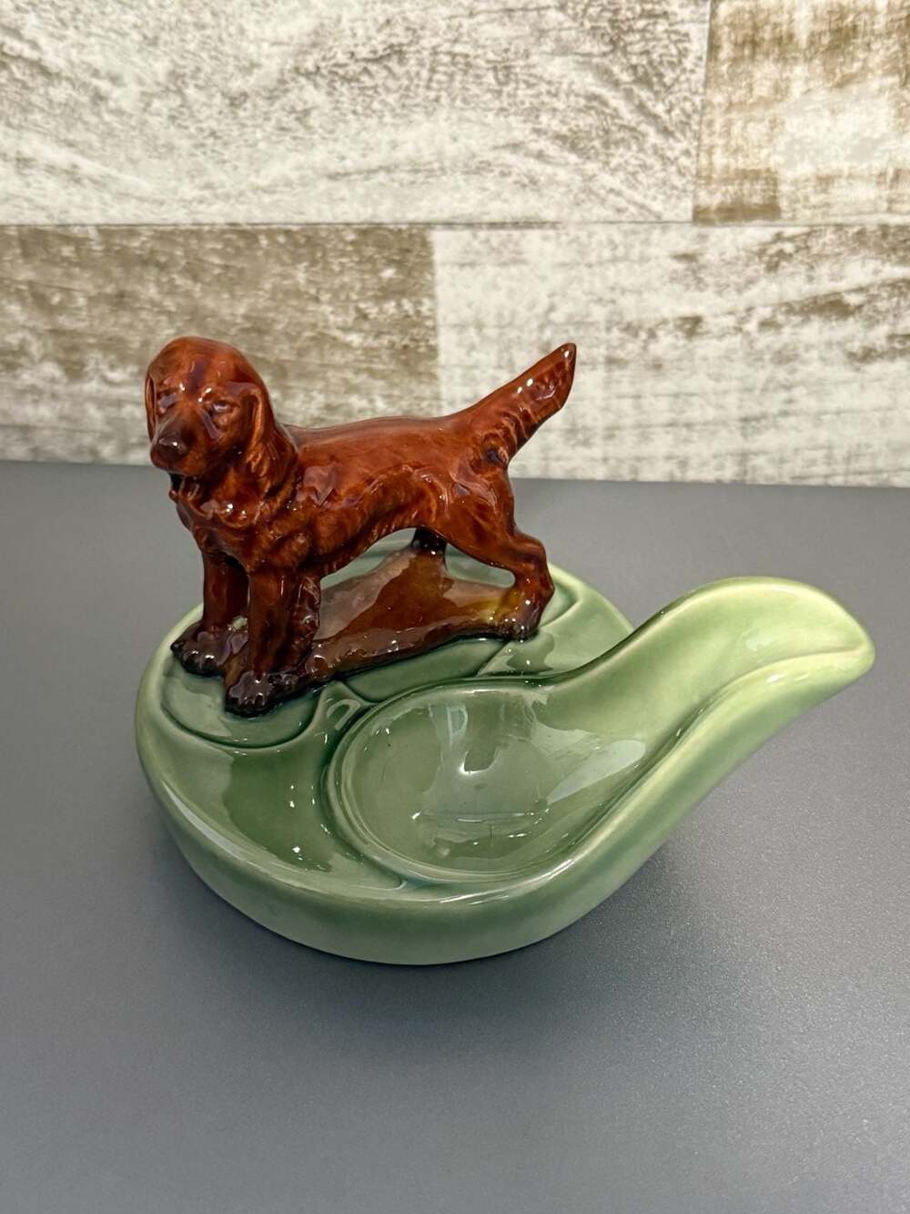 Wade England Red Setter Ceramic Green Tray